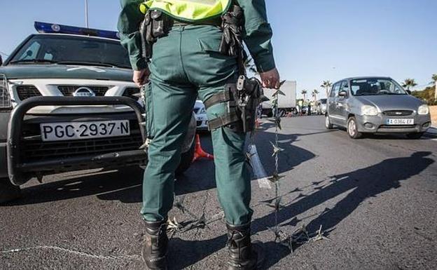 La Guardia Civil investiga en Alhama a un joven por abandonar una furgoneta robada con 200 plantas de marihuana